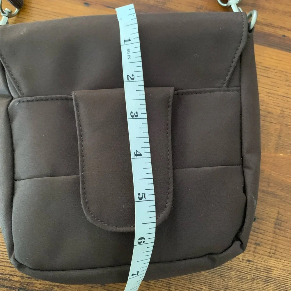 Travelon Anti Theft Mini Brown Crossbody Bag Travel Nylon